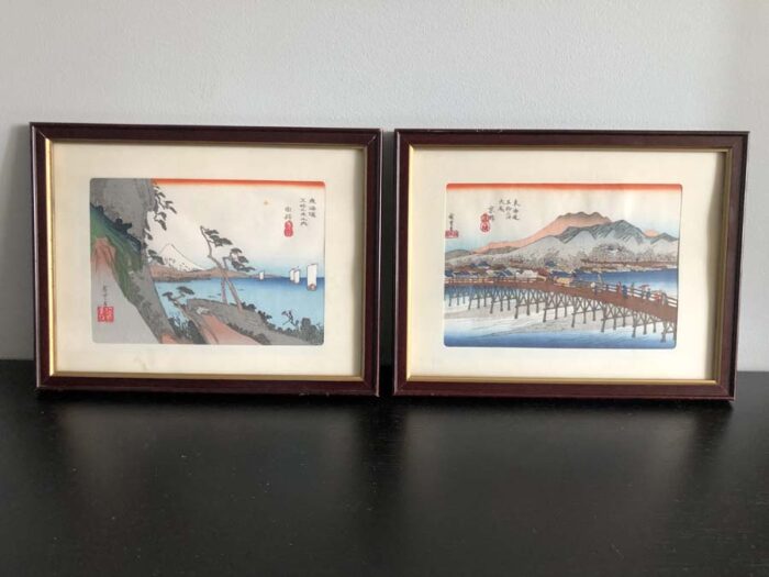 2 petites aquarelles Japonaises