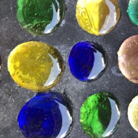 2 petits vide poches 70 avec pierres de couleurs incrustées – Image 8
