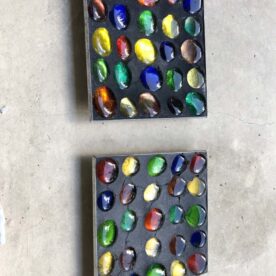 2 petits vide poches 70 avec pierres de couleurs incrustées – Image 9