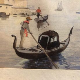 Aquarelle grand canal Venise signé A. Girard – Image 6