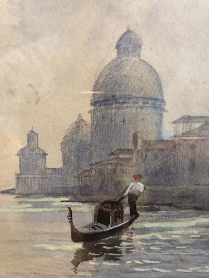 Aquarelle grand canal Venise signé A. Girard – Image 5