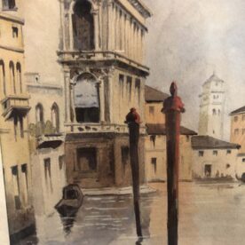 Aquarelle grand canal Venise signé A. Girard – Image 4