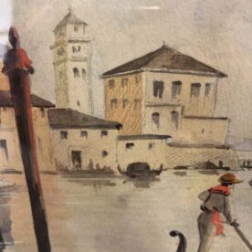 Aquarelle grand canal Venise signé A. Girard – Image 3